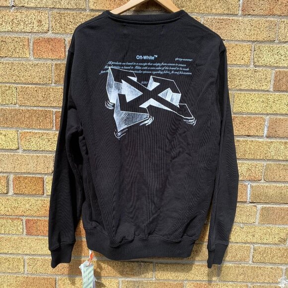 BNWT Off White Arrow Sketch Crewneck Sweater Medium - Picture 1 of 14